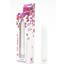 Vibrador Personal Toque Aveludado 13,5cm Branco