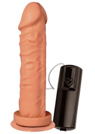 Penis Soft Touch Com Vibro Bullet e Ventosa - 19cm