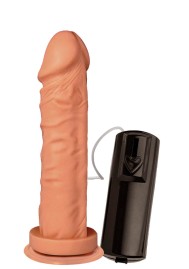 Penis Soft Touch Com Vibro Bullet e Ventosa - 17cm
